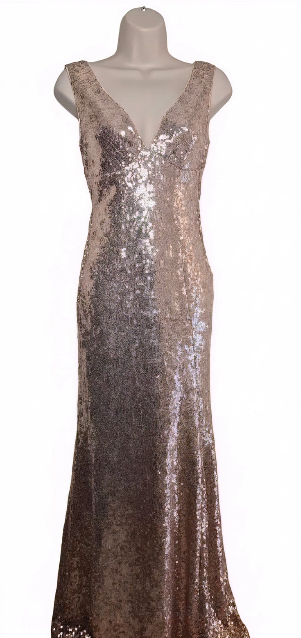 Deep v neck sequin maxi dress