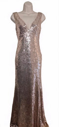 Deep v neck sequin maxi dress