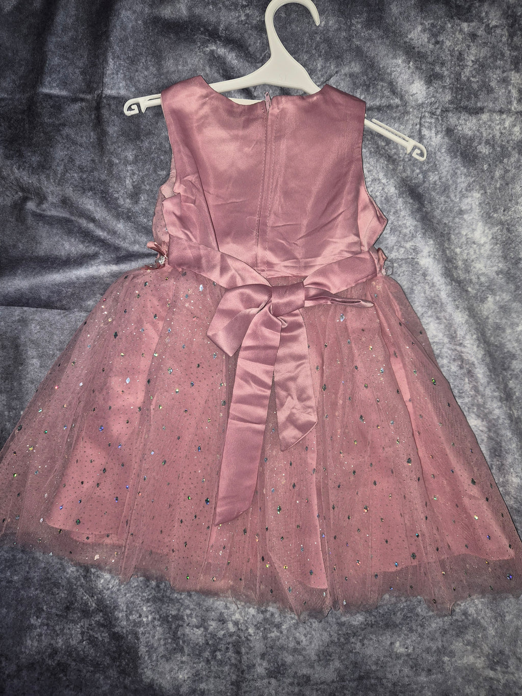 Glitter and bow detail dress