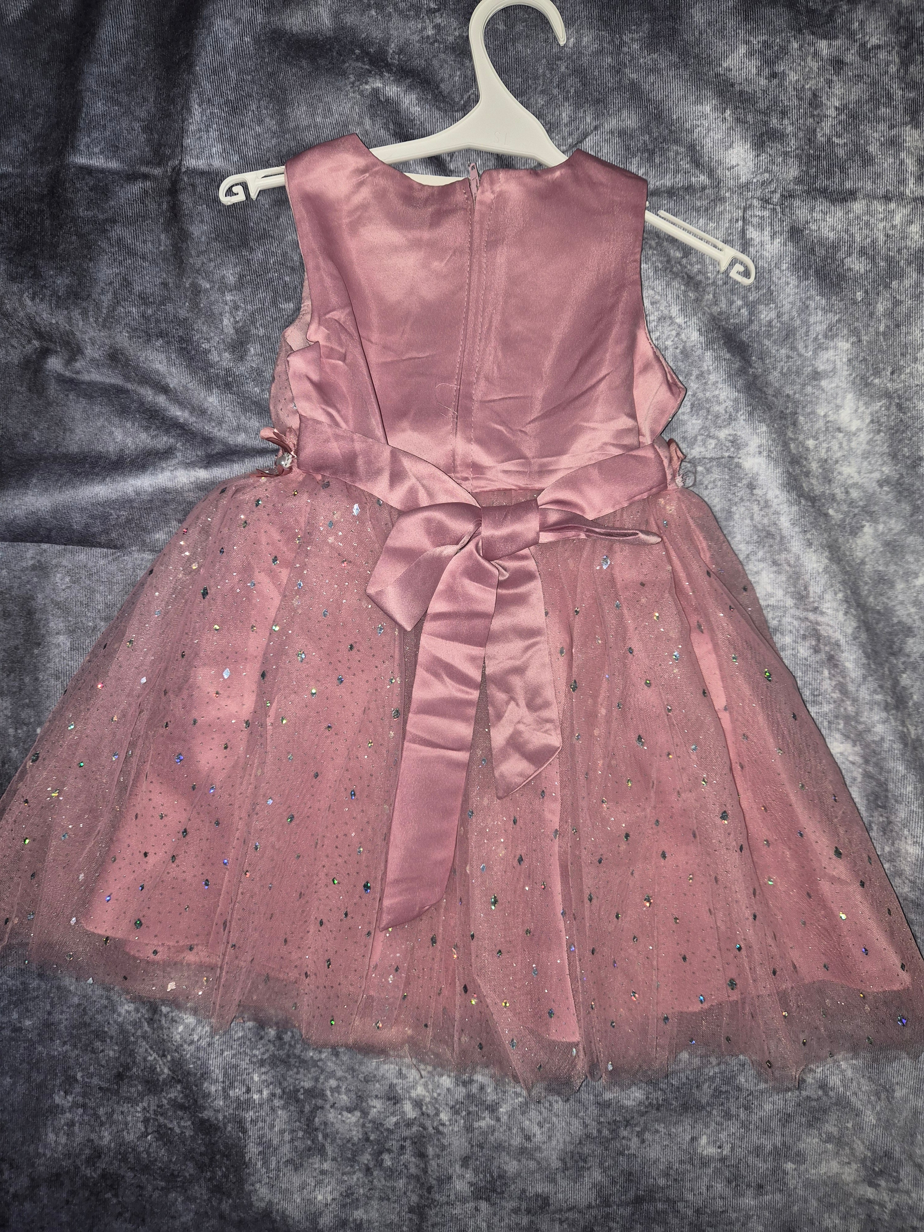 Glitter and bow detail dress