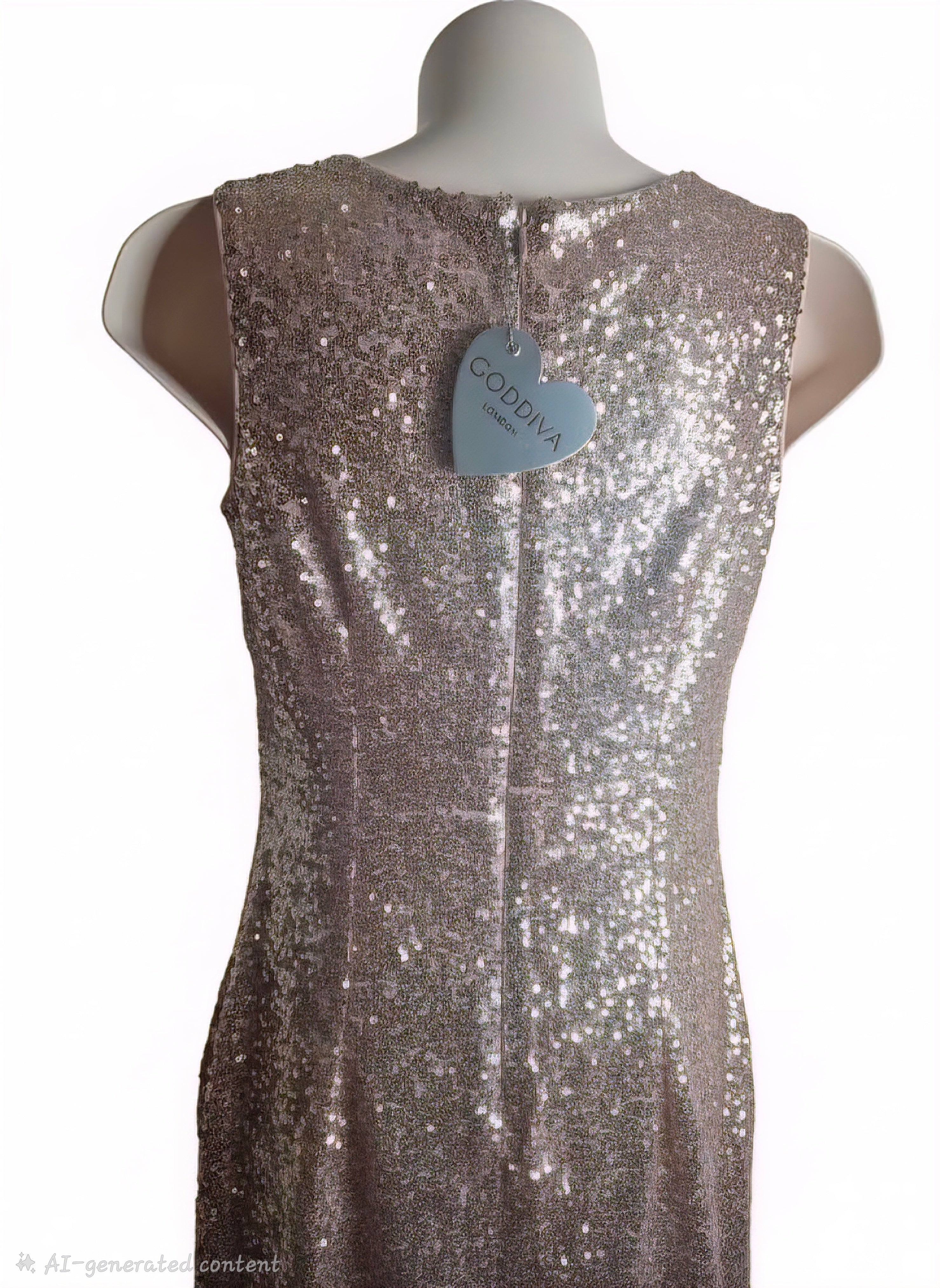 Champagne mid ruffle sequin maxi dress