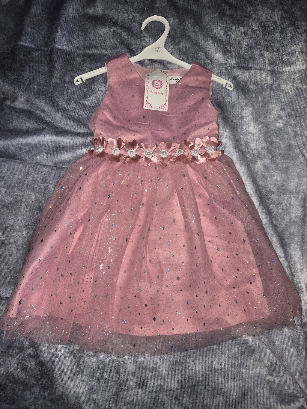 Glitter and bow detail dress