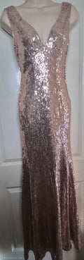 Deep v neck sequin maxi dress